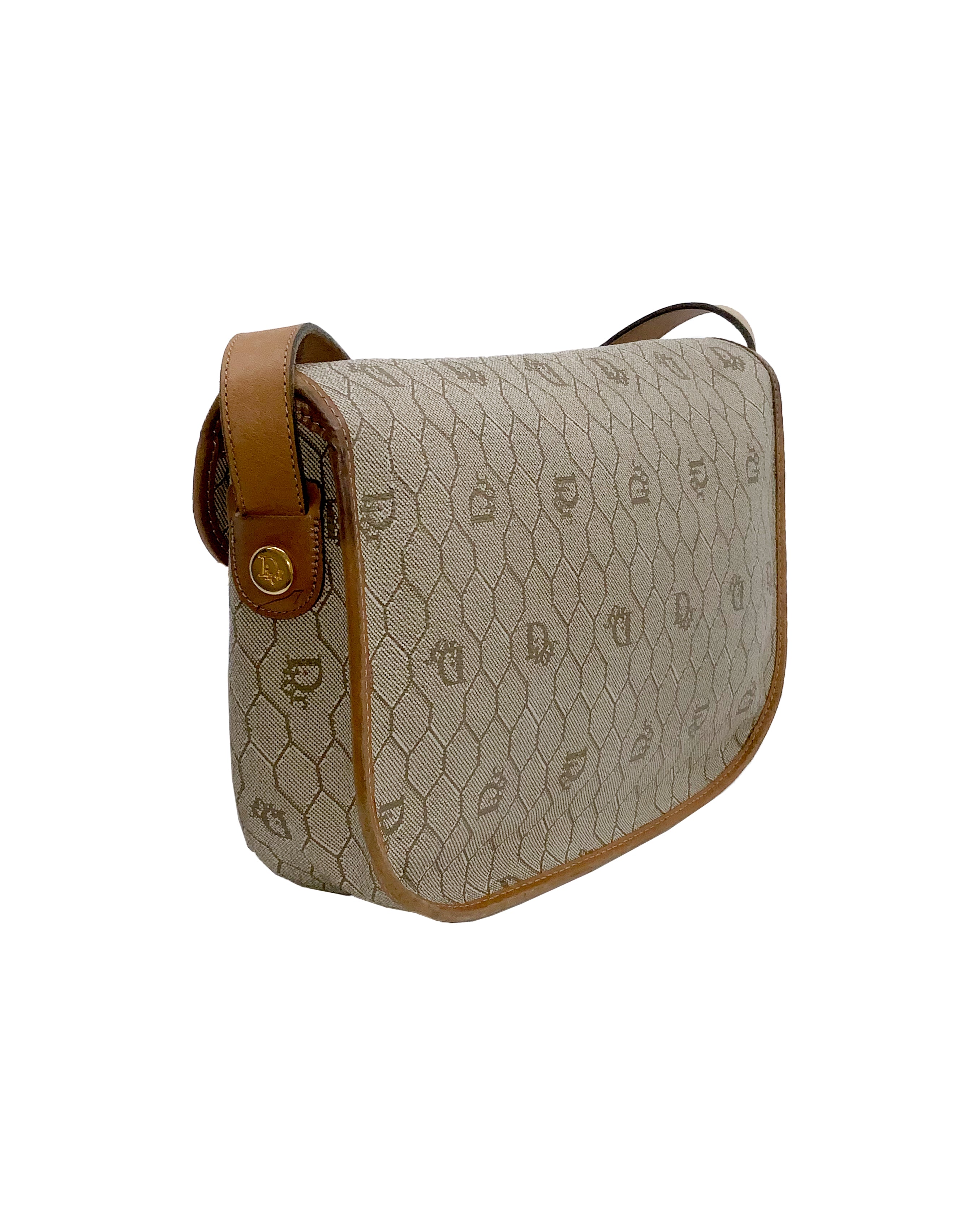 RARE Vintage Christian Dior Chain Shoulder Bag Clutch Logo Honeycomb  Convertible